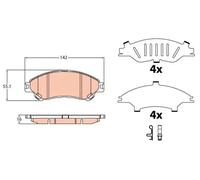 Brake pads GDB3633 TRW for SUZUKI SX4 S-CROSS