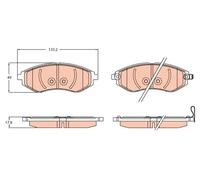 TRW GDB3634 Brake pad set
