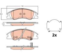 New Brake Pad Set, disc brake for KIA:CERATO I Saloon,SPECTRA I Saloon