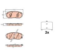 Brake pads GDB3638 TRW for KIA SORENTO III