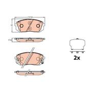 Fits TRW GDB3640 HAM PADS. FRONT WITH ACOUSTIC SENSOR GR.17.5 ⭐UK Stock⭐