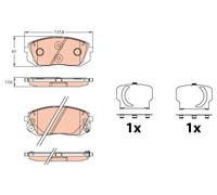 TRW Brake pad set with acoustic wear warning GDB3642 Brake pads,Brake pad set, disc brake HYUNDAI,KIA,ix35 (LM, EL, ELH),Tucson (TL, TLE),i40 CW (VF)