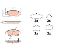 TRW Brake Pad Set GDB3643 - Disc Brake - Fits Honda Jazz IV 1.3 2015-