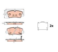 TRW GDB3646 Brake pad set