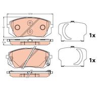 Brake pads GDB3647 TRW for HYUNDAI KIA