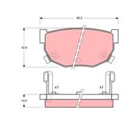 Brake pads GDB368 TRW for NISSAN 300ZX SILVIA Coupe 300ZX Coupe