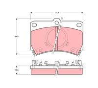 Brake pads GDB374 TRW for MAZDA 323 Mk II Hatchback 323 Mk II Saloon