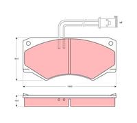 TRW GDB390 Front Brake Pads 40mm 1989+ Iveco Daily Van 2.5 76kW 103hp