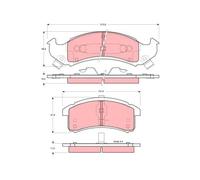 TRW Brake Pad Set GDB4000 – Fits Pontiac, Chevrolet, Buick, Cadillac
