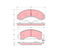 Brake pads GDB4004 TRW for FORD USA EXPLORER