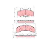 TRW Brake Pad Set GDB4005 - Disc Brake - Fits Buick Electra 3.8 (1986-1989)