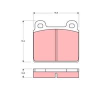 Brake pads GDB407 TRW for VW TRANSPORTER Mk II Bus TRANSPORTER T3 Van
