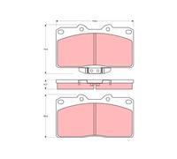 BRAKE PAD SET DISC BRAKE FOR MITSUBISHI DODGE GTO COUPE Z1 A 6G72T 6G72 TRW