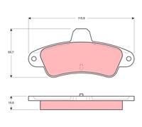 TRW GDB4084 Brake pad set
