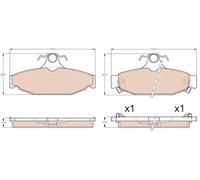 TRW GDB4089 Brake pad set
