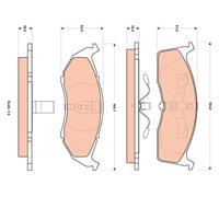 Brake pads GDB4091 TRW for CHRYSLER DODGE
