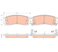 TRW GDB4098 Brake pad set