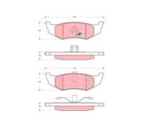 TRW Rear Brake Pads Set GDB4119 - Chrysler PT Cruiser, Sebring, Concorde - 5086567AB/5011631AA