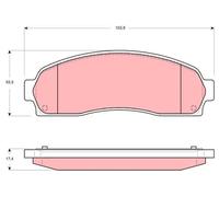 Brake pads GDB4131 TRW for FORD USA EXPLORER