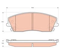 TRW Brake Pad Set GDB4140 - Disc Brake - Fits Chrysler/Dodge 300, 300C, Charger