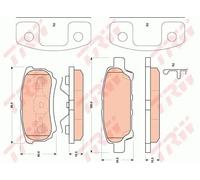 TRW Brake Pad Set GDB4143 - Disc Brake for Dodge Jeep (Caliber 2006-2011, Patriot, Compass)