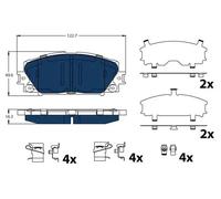 TRW Disc Brake Pad Set GDB4173BTE for LEXUS/TOYOTA 5ZR/2ZR-FXE 1.8L 4cyl CT