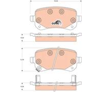 Brake pads GDB4176 TRW for DODGE FIAT CHRYSLER