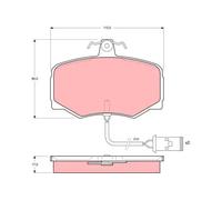 TRW GDB421 Brake pad set