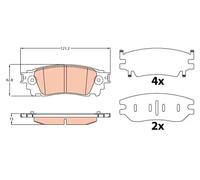 Brake pads GDB4459 TRW for LEXUS NX