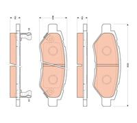 Brake pads GDB4602 TRW for CADILLAC CHEVROLET