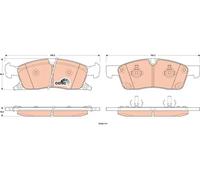 Brake pads GDB4603 TRW for JEEP GRAND CHEROKEE IV GRAND CHEROKEE VAN