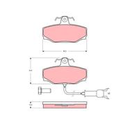 TRW GDB462 Brake pad set