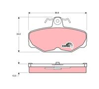 Fits TRW GDB472 BRAKE PAD SET, DISC BRAKE