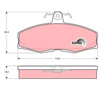 Brake pads GDB473 TRW for FORD SKODA