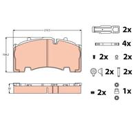 Brake pads GDB5093 TRW for VW PORSCHE FIAT
