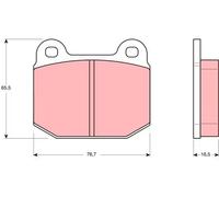 TRW Brake Pad Set GDB611 - Disc brake for OPEL, Vauxhall, Ranger, Morgan, Lotus (16 S/16 N/LW4)