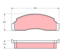 Brake pads GDB624 TRW for FORD FIESTA FIESTA Hatchback Van