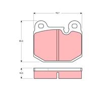 TRW Brake Pad Set GDB654 - Disc Brake for BMW 3 (E21) 1975-1982