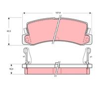 TRW GDB730 Brake pad set