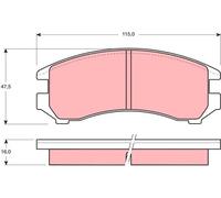 Brake pads GDB731 TRW for NISSAN SUZUKI TATA