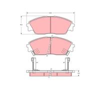 Brake pads GDB763 TRW for HONDA CIVIC MK IV Saloon CIVIC MK IV Hatchback