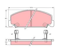 TRW GDB764 Brake pad set