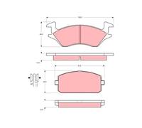 Brake pads GDB769 TRW for TOYOTA STARLET