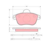 TRW GDB796 Brake pad set