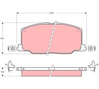 TRW Brake Pad Set GDB798 - Disc Pads for Toyota/Lexus Carina II Saloon T17 4A-FE 3S-FE