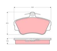 TRW GDB812 Brake pad set