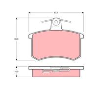 Brake pads GDB814 TRW for ALFA ROMEO LANCIA FIAT