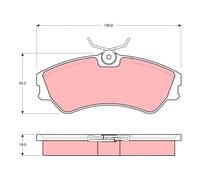 BRAKE PAD SET DISC BRAKE GDB862 FOR VW CARAVELLE/TRANSPORTER/IV/Bus/Mk/EUROVAN