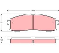TRW GDB872 Brake pad set