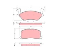 Brake pads GDB878 TRW for TOYOTA STARLET